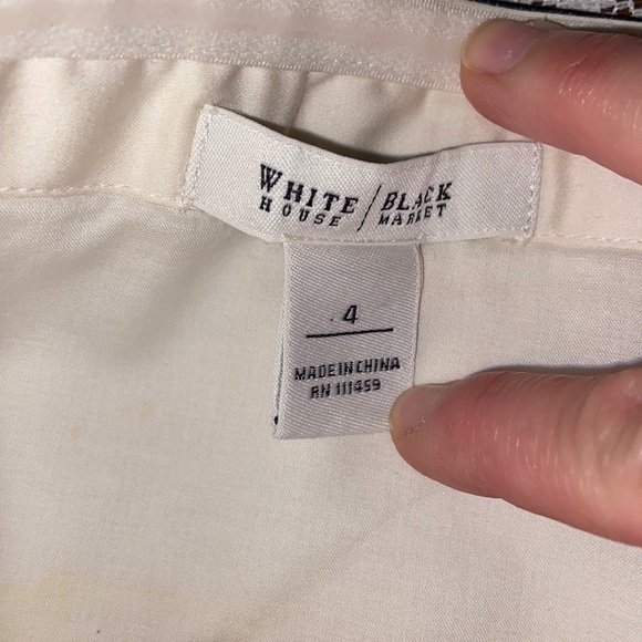 WHBM Floral Strapless Dress Embroidered Corset White House Black Market SZ4 - Picture 8 of 14